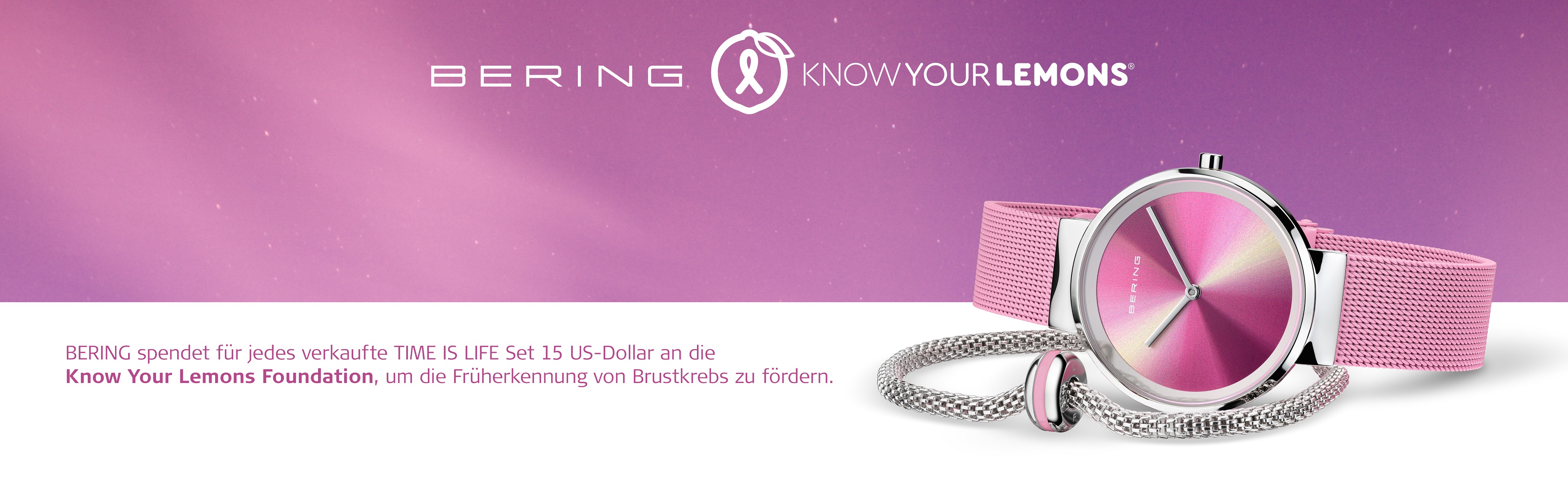 breast cancer know your lemons uhren bering dormagen Aktion Shopping Discount 