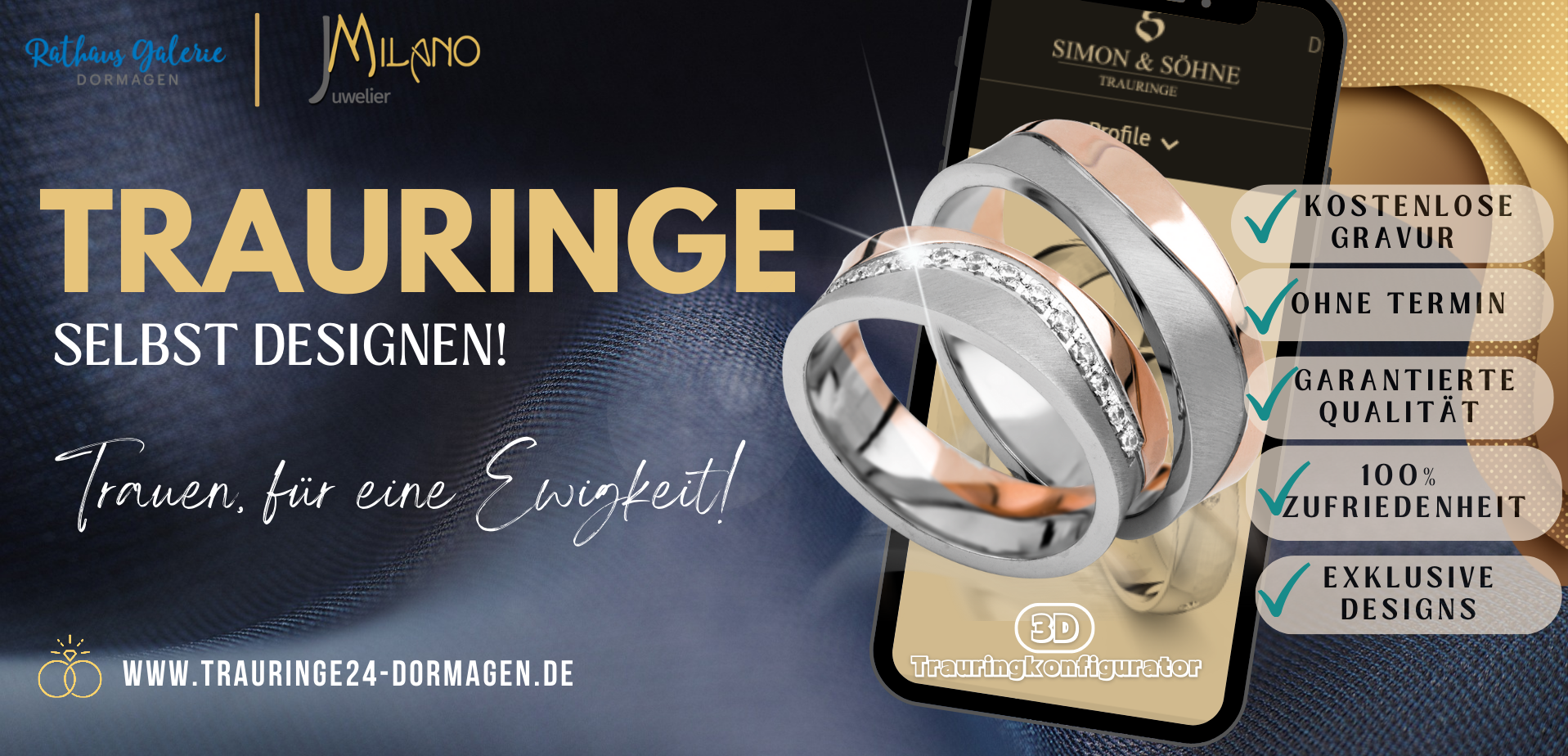 Trauringkonfigurator Wunschringe trauringe eheringe dormagen Aktion Shopping Discount 